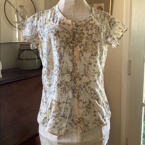 Jophur lightweight silk and cotton floral blouse